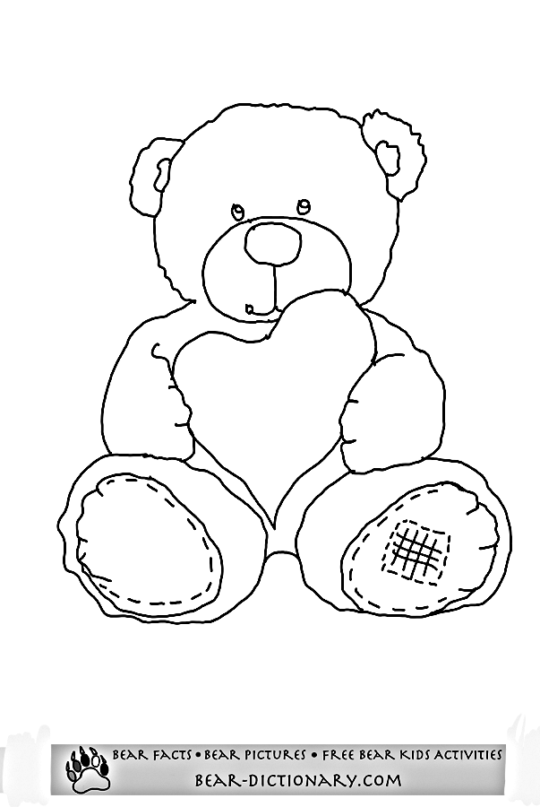 teddy bear reading Colouring Pages (page 2)