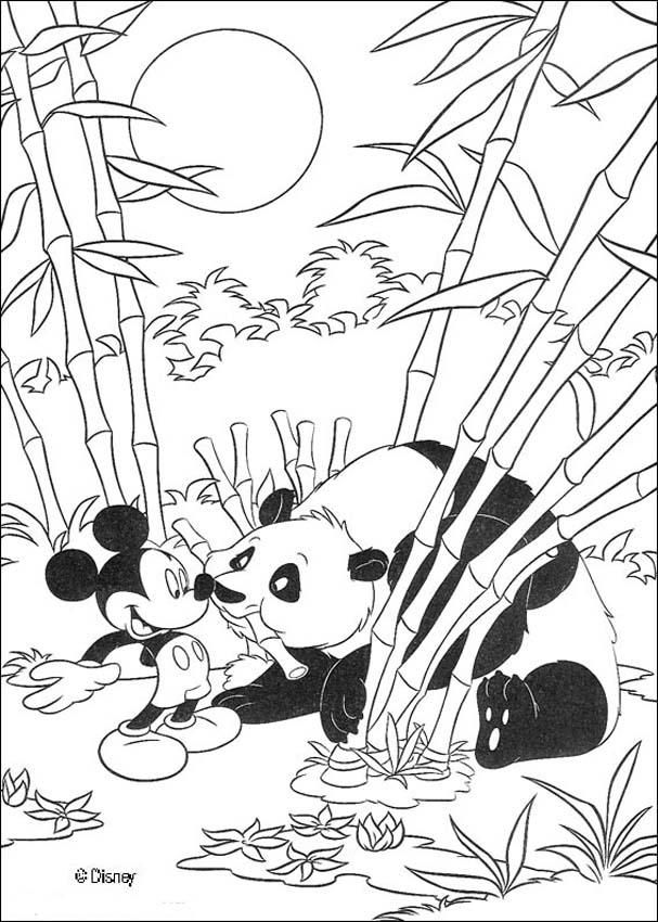 Micky mouse Panda coloring pages for Kids | Best Coloring Pages