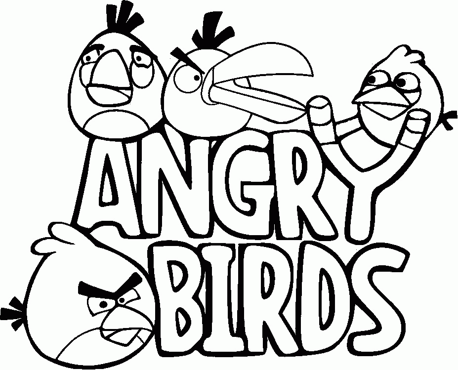 Angry Birds Coloring Page For Kids