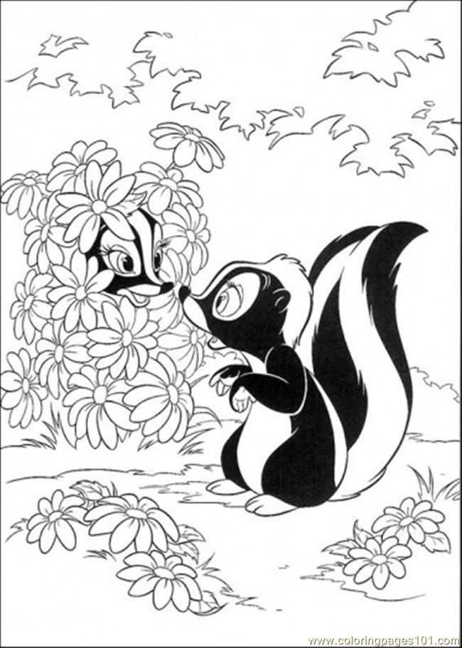 Coloring Pages Adult Flower (Cartoons > Bambi) - free printable 