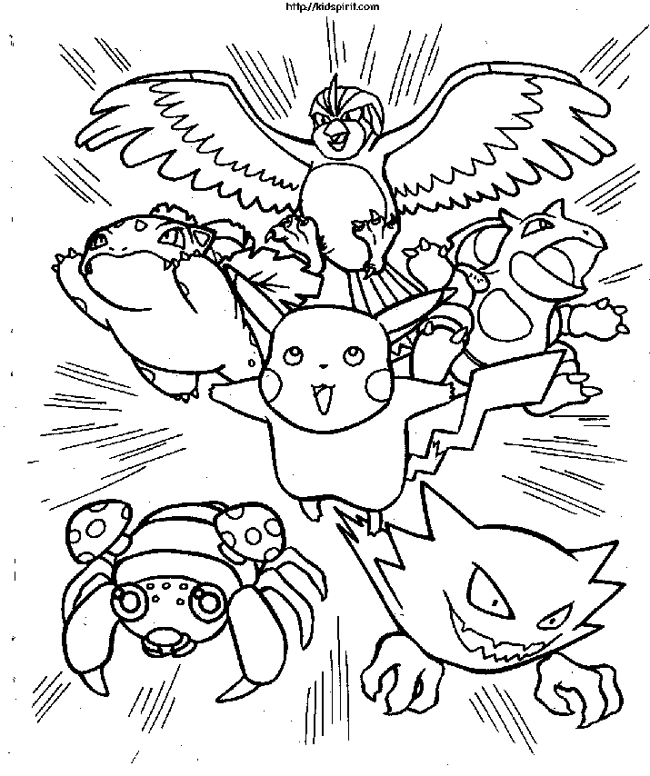 Download Pokemon Group Coloring Pages - Coloring Home
