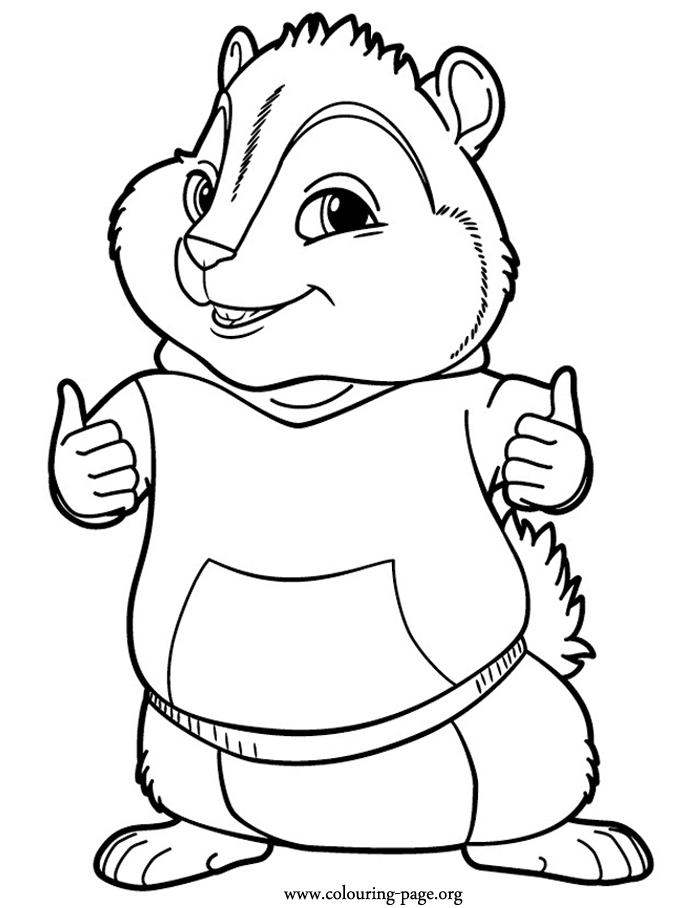 Alvin And The Chipmunks Coloring Pages 634 | Free Printable 