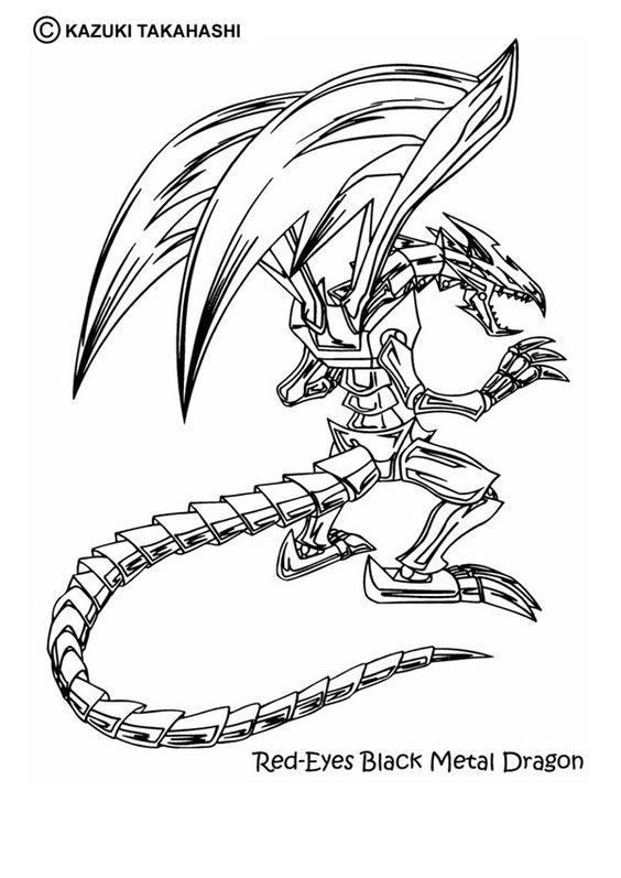 Yugioh Coloring Pages yugioh red eyes black dragon coloring pages 