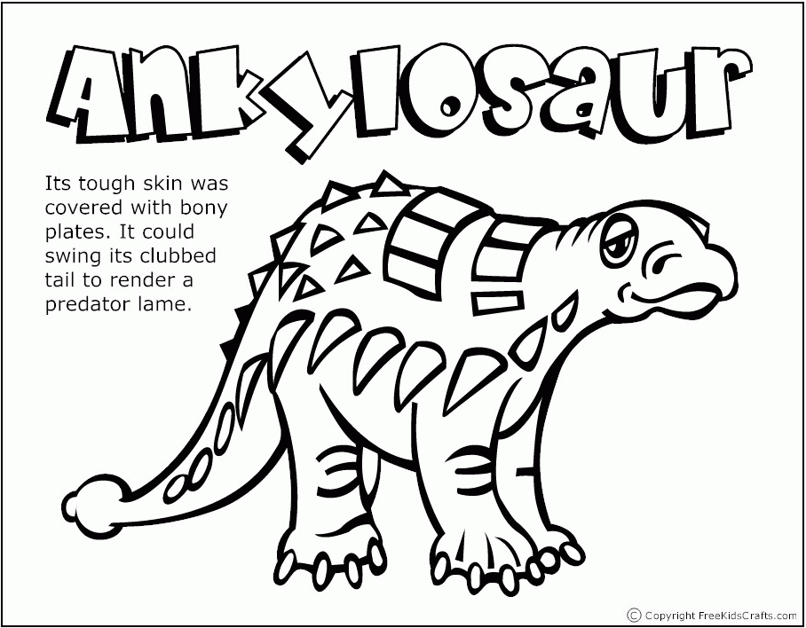 ankylosaurus coloring page  coloring home