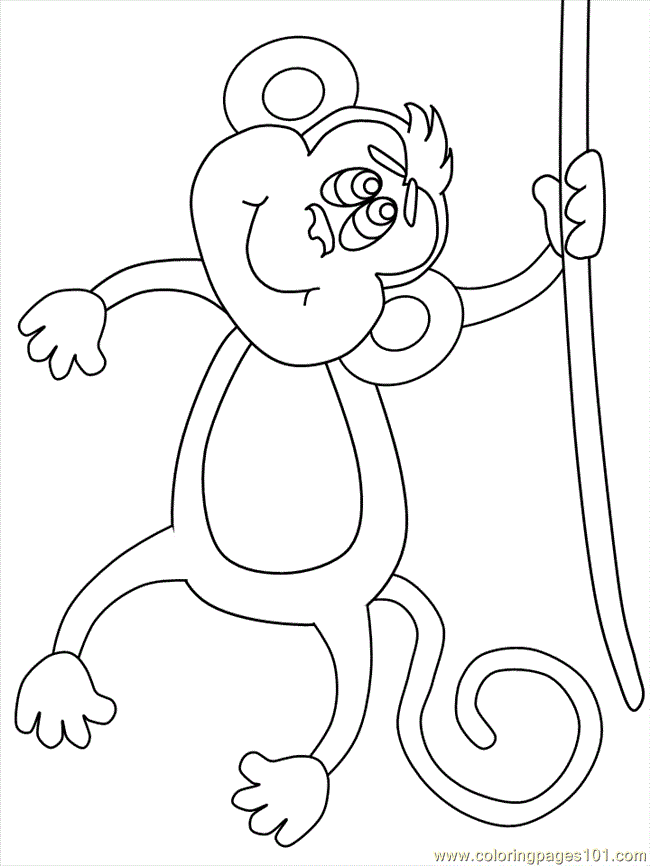 free printable monkey coloring pages | Coloring Picture HD For 