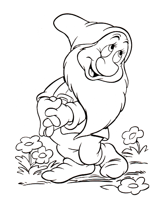 coloring pages - Cartoon » Snow White (970) - Dwarf