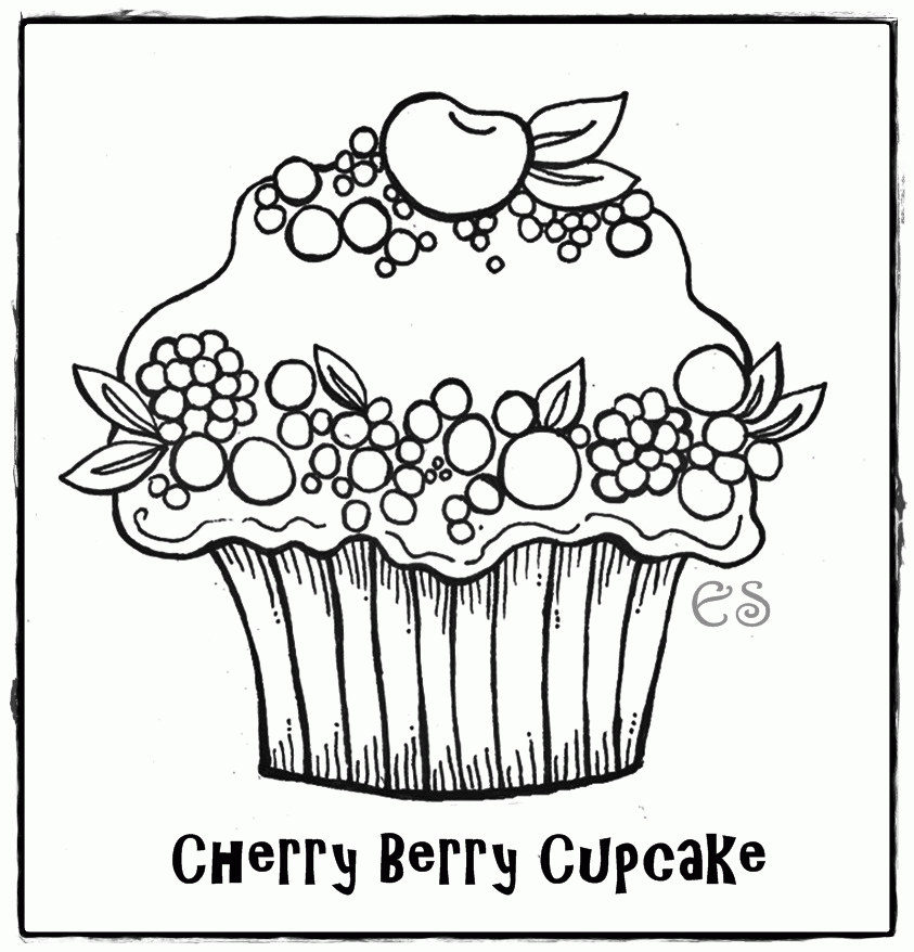Cupcake Coloring Pages to Print - Enjoy Coloring
