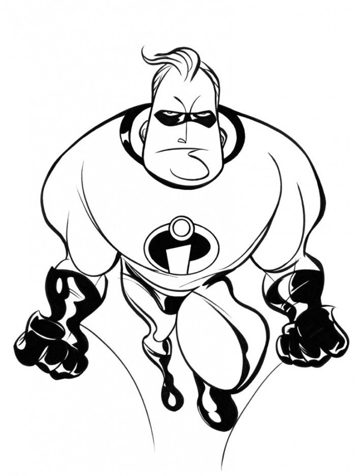 Mr Incredible Coloring Pages Sketch Coloring Page