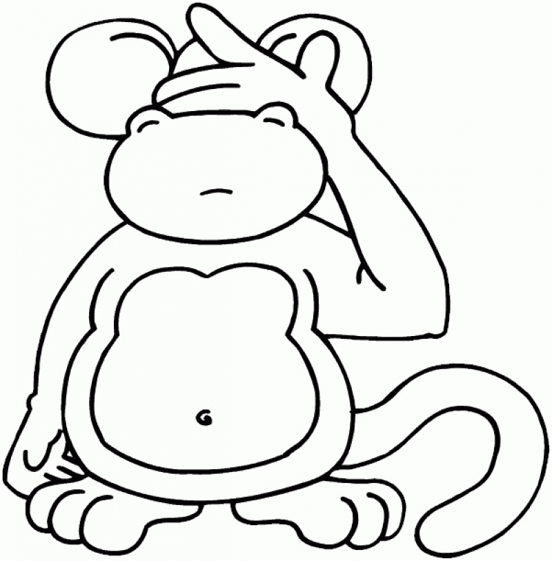 coloring-pages-of-baby-monkeys-43dgl602 - HD Printable Coloring Pages