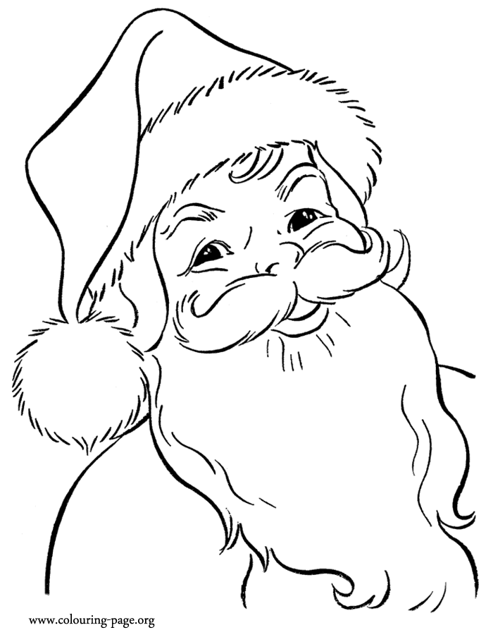 Christmas - Happy Santa Claus coloring page