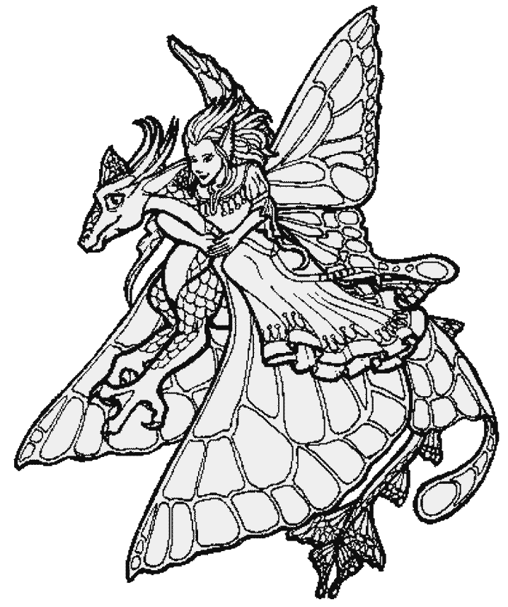 Fairies 10 Fantasy Coloring Pages & Coloring Book