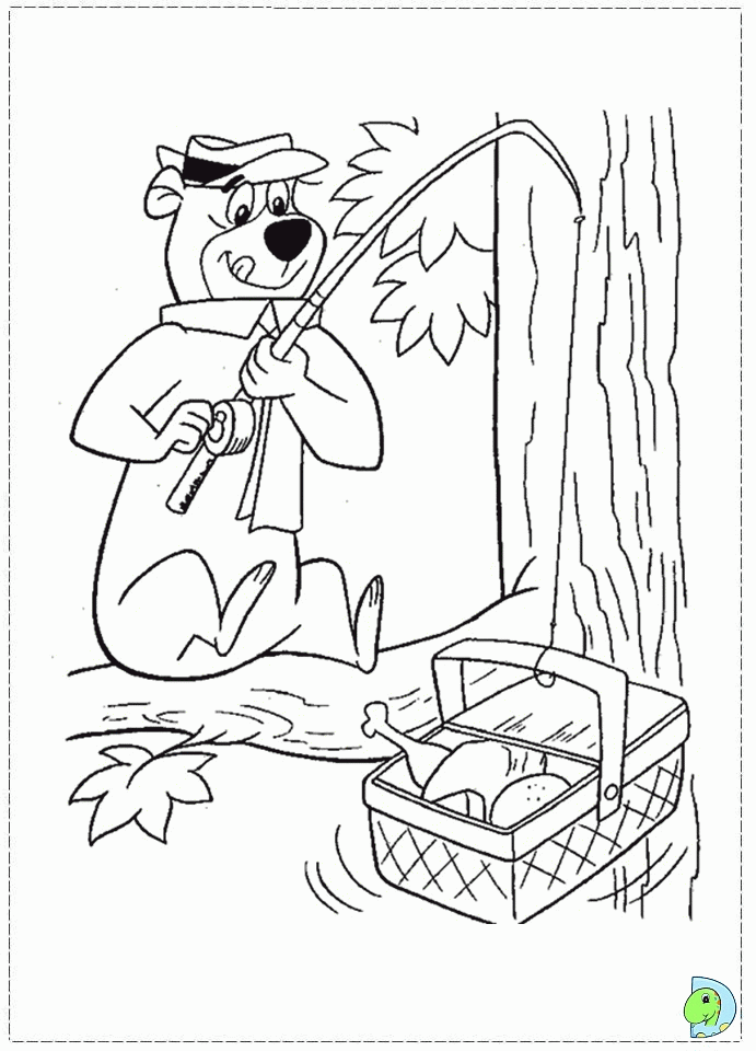 Yogi Bear Coloring page- DinoKids.