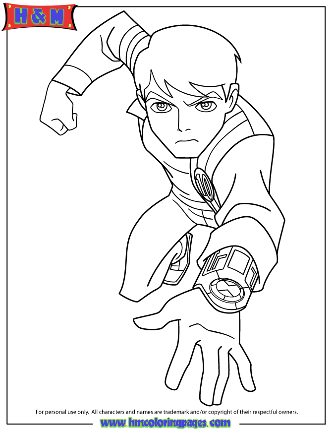 Ben Ten Coloring Page | Free Printable Coloring Pages - Coloring Home
