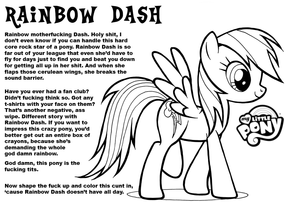 Derpy's coloring book page. At least it's not another pun 