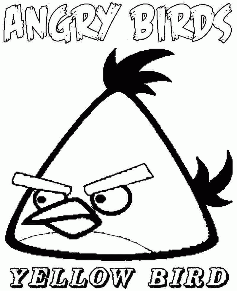 Printable Cartoon Angry Bird Coloring Pages For Toddler #