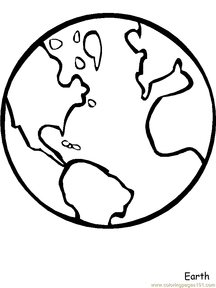 printable picture of earth  coloring home
