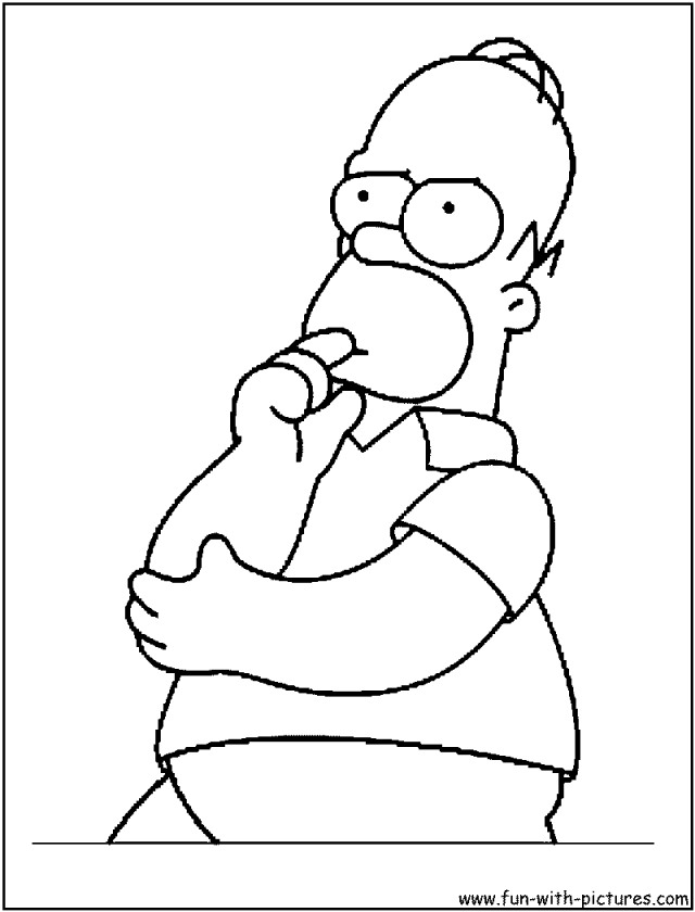 Homer Simpsons color page | Coloring Pages