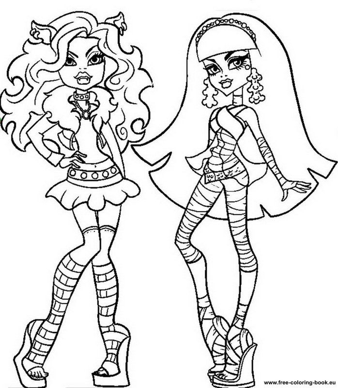 monster higchibi couple Colouring Pages (page 3)