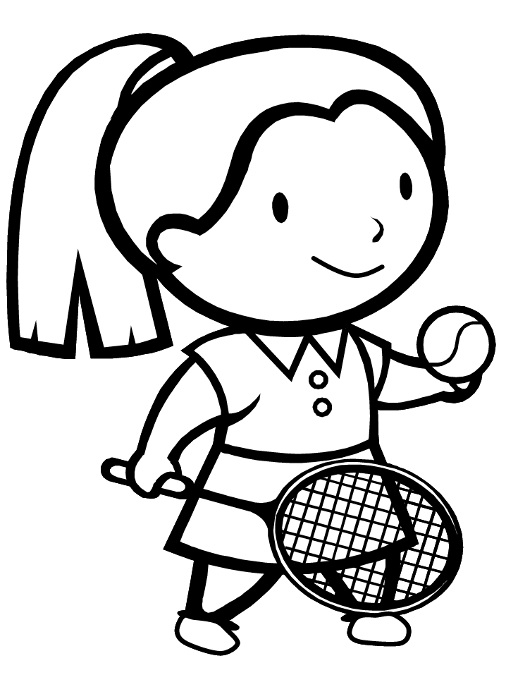 tennis sport Colouring Pages