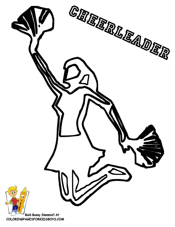 Bronco cheerleader Colouring Pages (page 2)