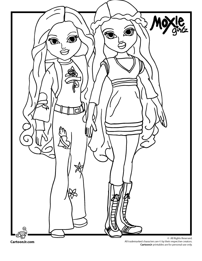 Moxie Girlz Coloring Pages Coloring Home
