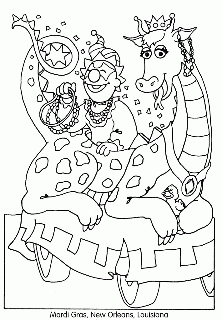 Free Mardi Gras Coloring Pages Coloring Home