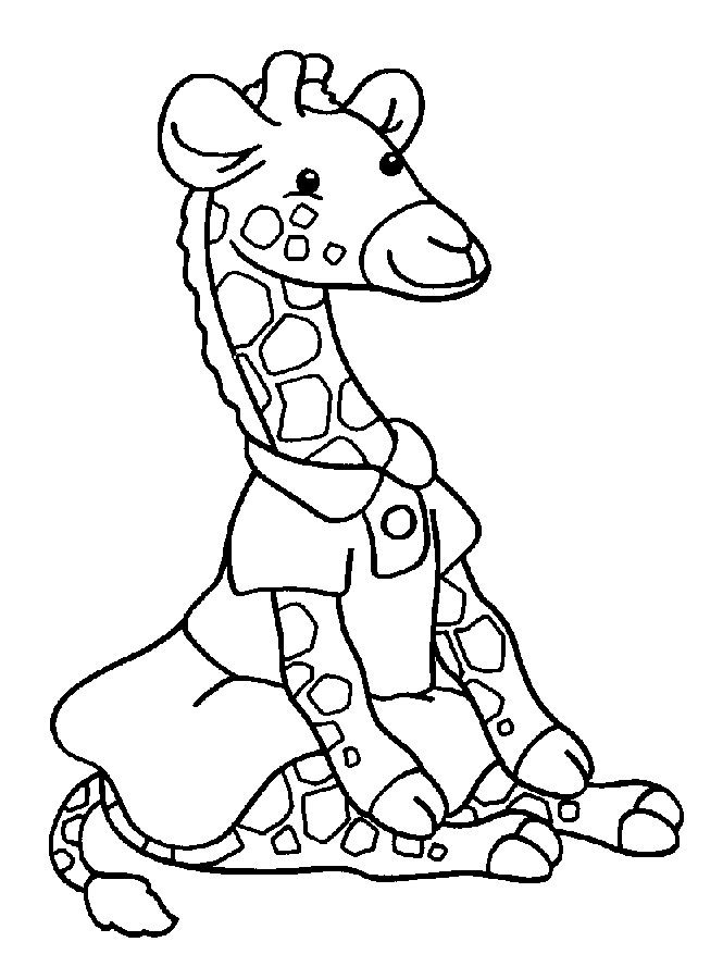 Baby Giraffe For Little Children Coloring Pages Free Printable 