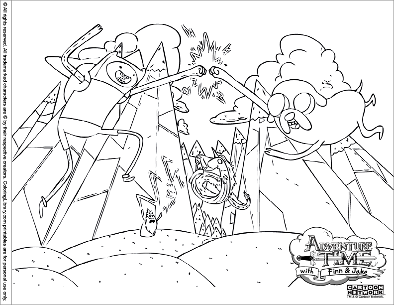 free download Adventure Time Coloring Pages for kids | Great 
