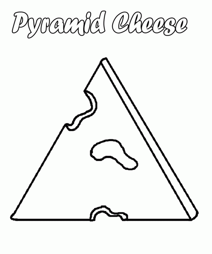 Pyramid Cheese Coloring Pages - Food Coloring Pages : Free Online 