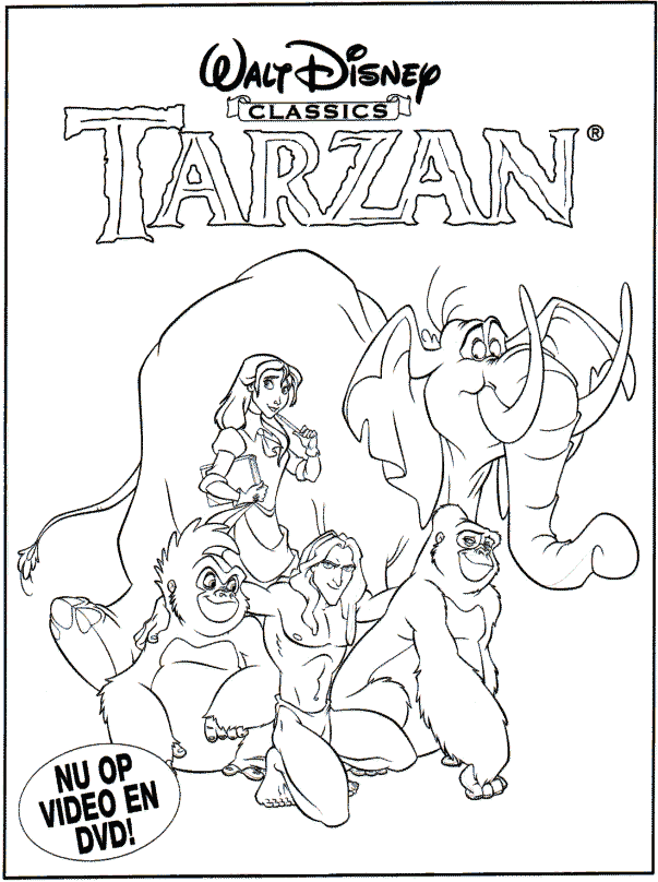 Tarzan And Jane Coloring Pages - Coloring Home