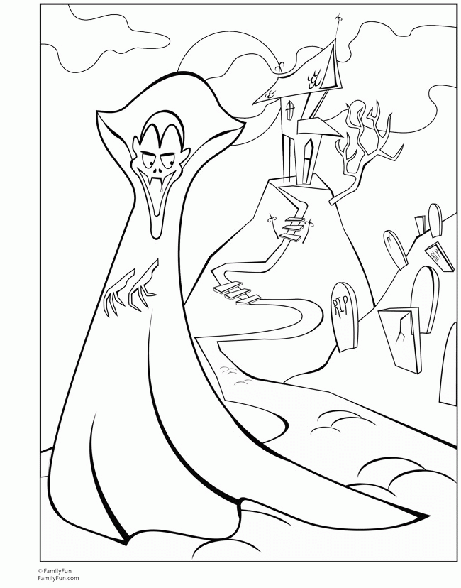 vampire costume Colouring Pages (page 2)