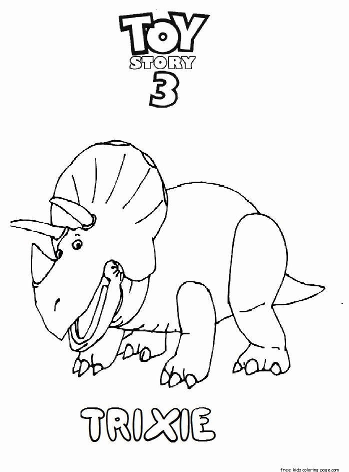Print out toy story 3 trixie coloring pages for kids - Free 
