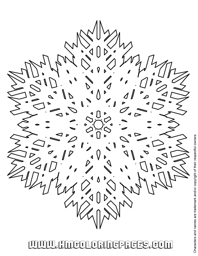 Snowflake Symbol Coloring Page | Free Printable Coloring Pages