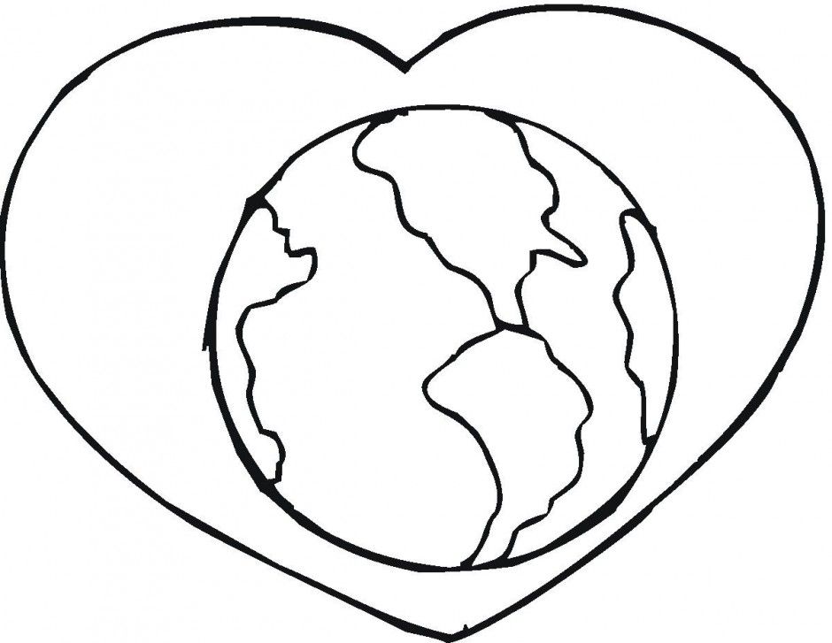 Picture Of The Globe Earth ClipArt Best 157411 Earth Coloring Page