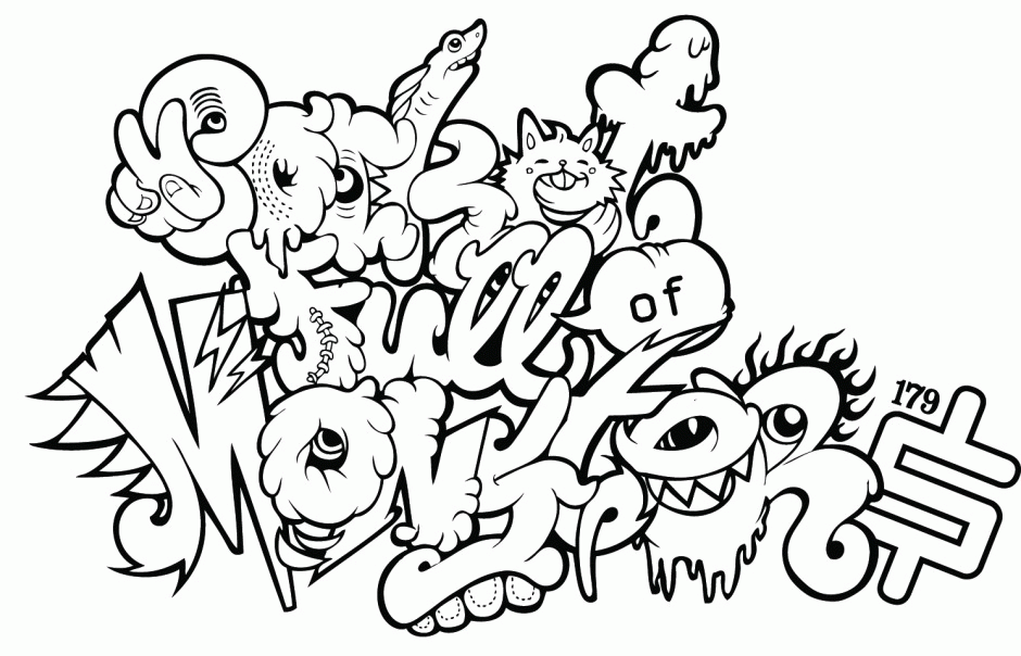Download Graffiti Coloring Pages To Print - Coloring Home