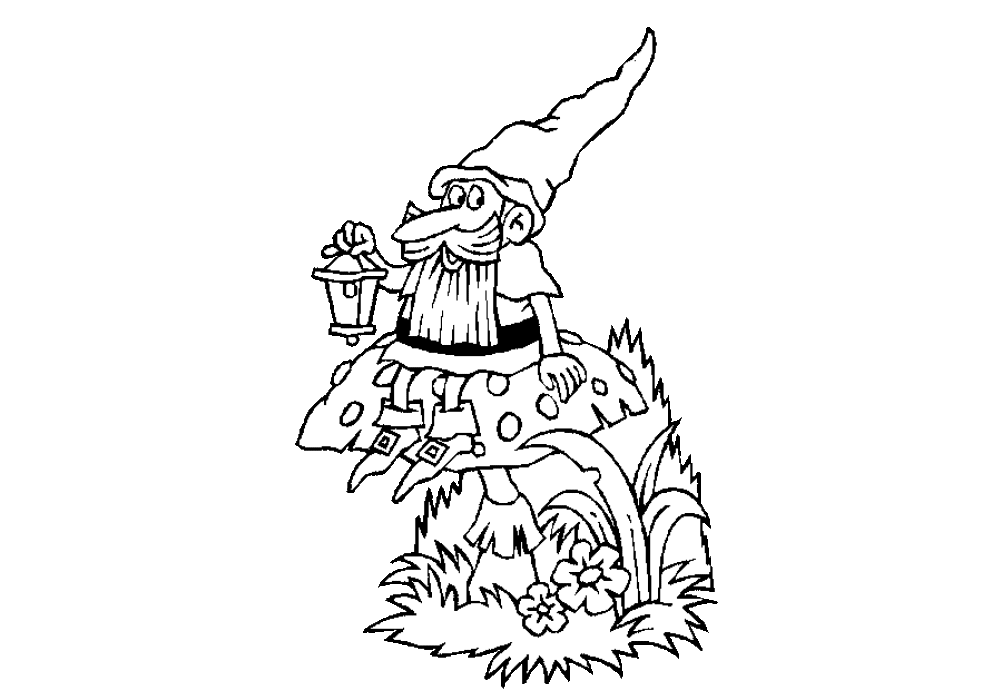 Coloring Page - Gnome coloring pages 22