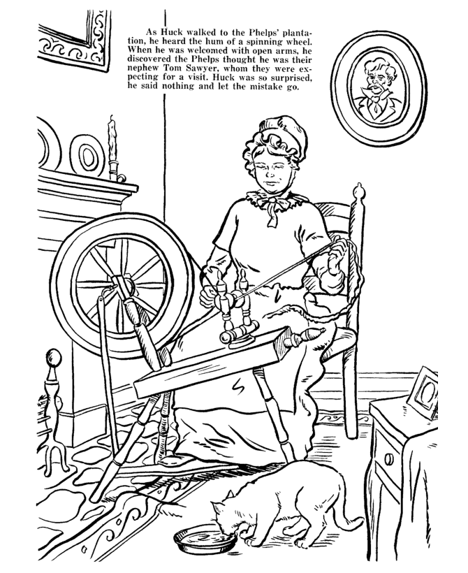 Huckleberry Finn coloring pages | Page 10 - Mark Twain | HonkingDonkey