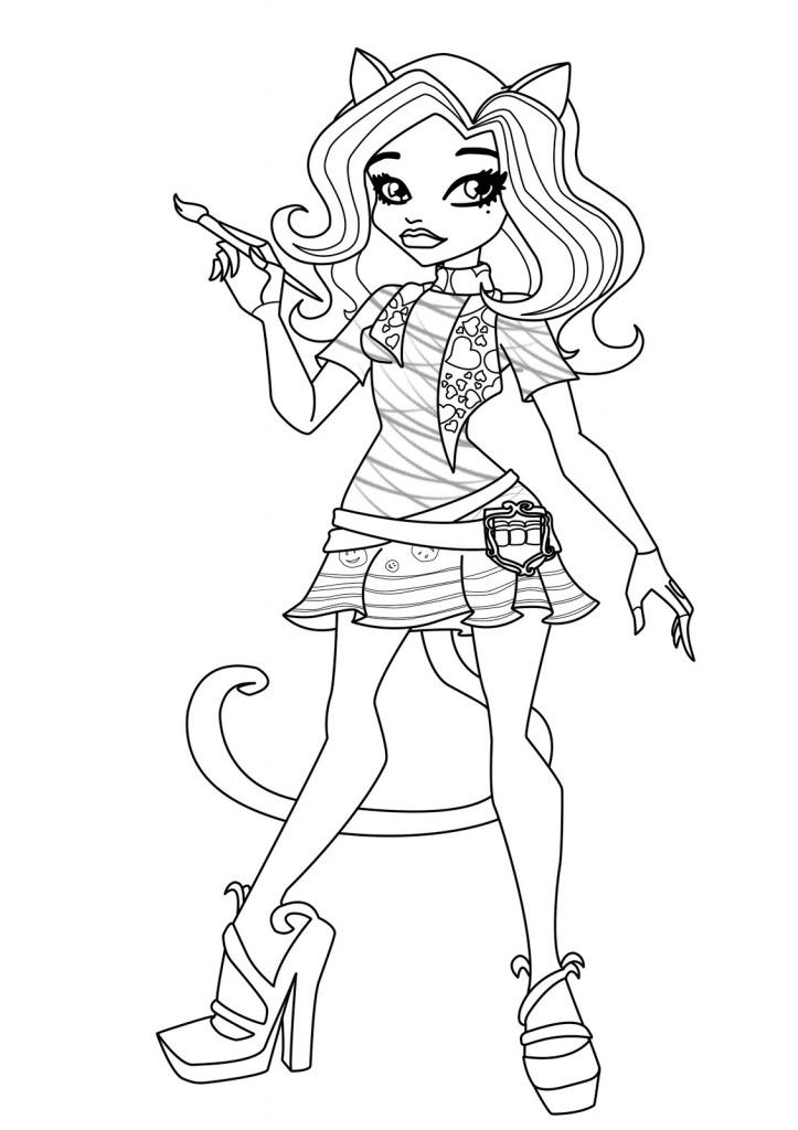 Monster High Coloring Pages For Kids- Free Printable Coloring ...