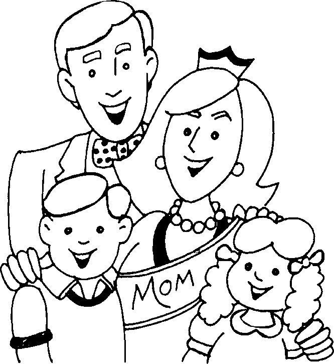 My Family Coloring Pages