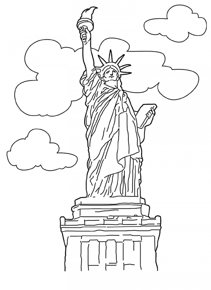 Statue Of Liberty Coloring Page Educations