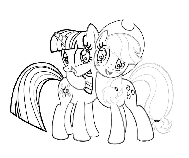 9 My Little Pony Applejack Coloring Page