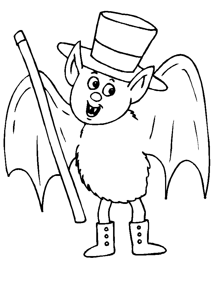 Printable Bats 6 Animals Coloring Pages