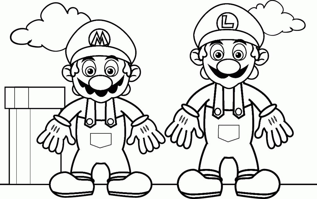 Free Download Mario Coloring Pages | Wallpele.com