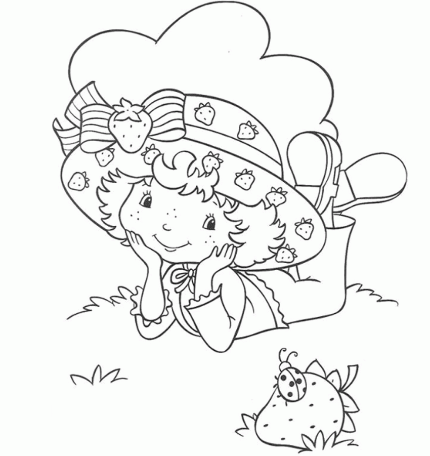 Simple Strawberry Shortcake Coloring Pages - deColoring