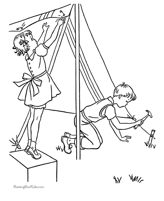 Camping Colouring Pages (page 2)