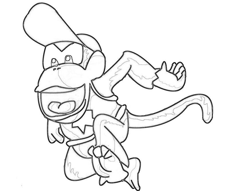 Diddy Kong Coloring Pages - Coloring Home