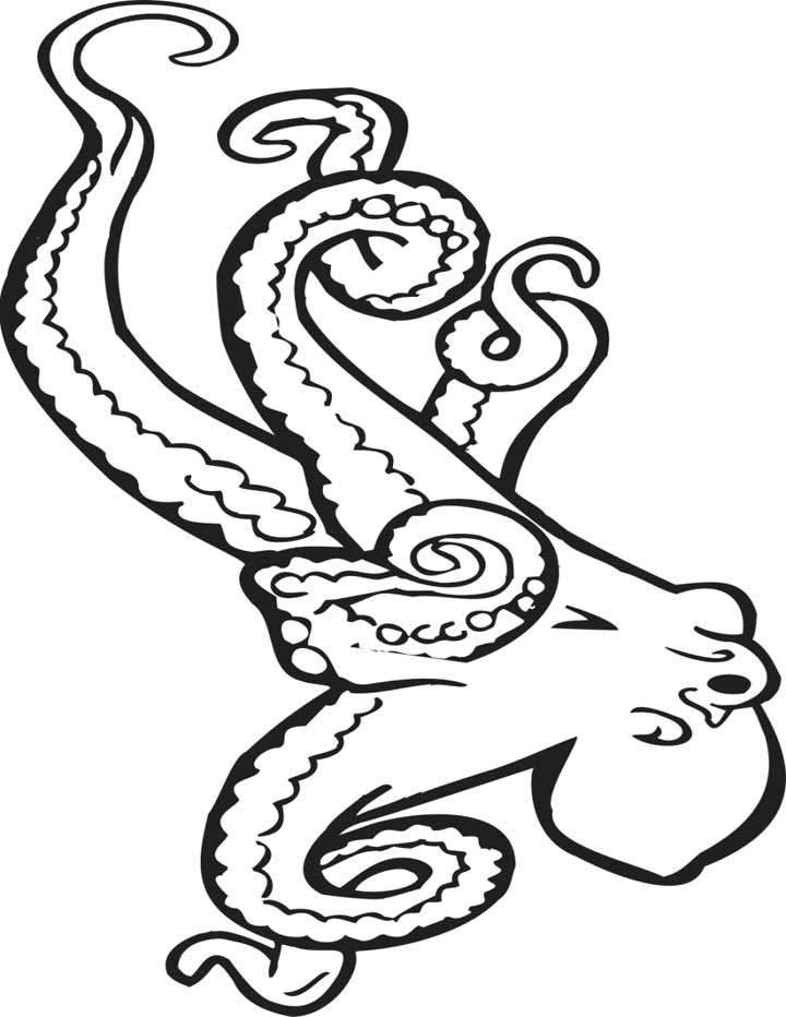 Octopus Coloring Page for Kids - Free Printable Picture