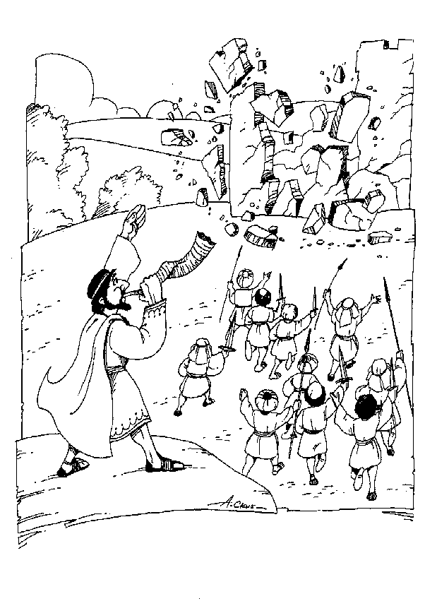 Joshua, Jericho and the Promissed Land Coloring Pages