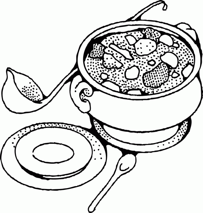yummy soup tureen coloring pages  food coloring pages