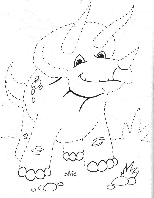 t rex dot to dot Colouring Pages